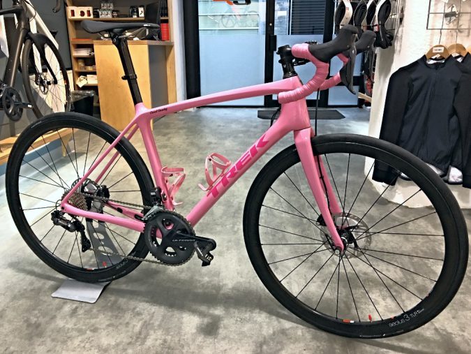 trek pink road bike