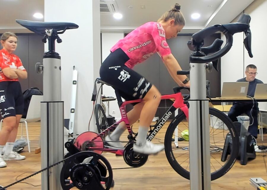 Jules with EF Oatley riders crop